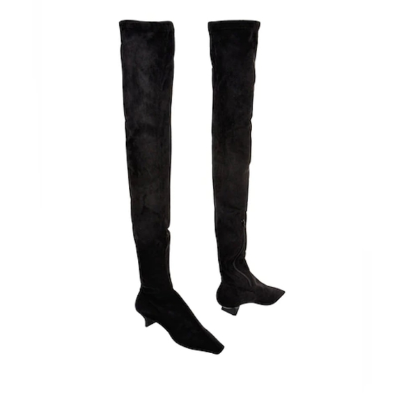 Stella McCartney Black Over the Knee Boots - Picture 2 of 11